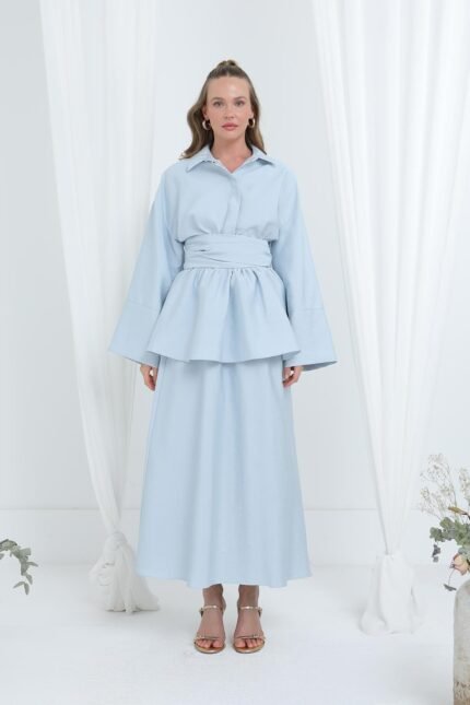 Women's Luna Belted Minimal Skirt Suit